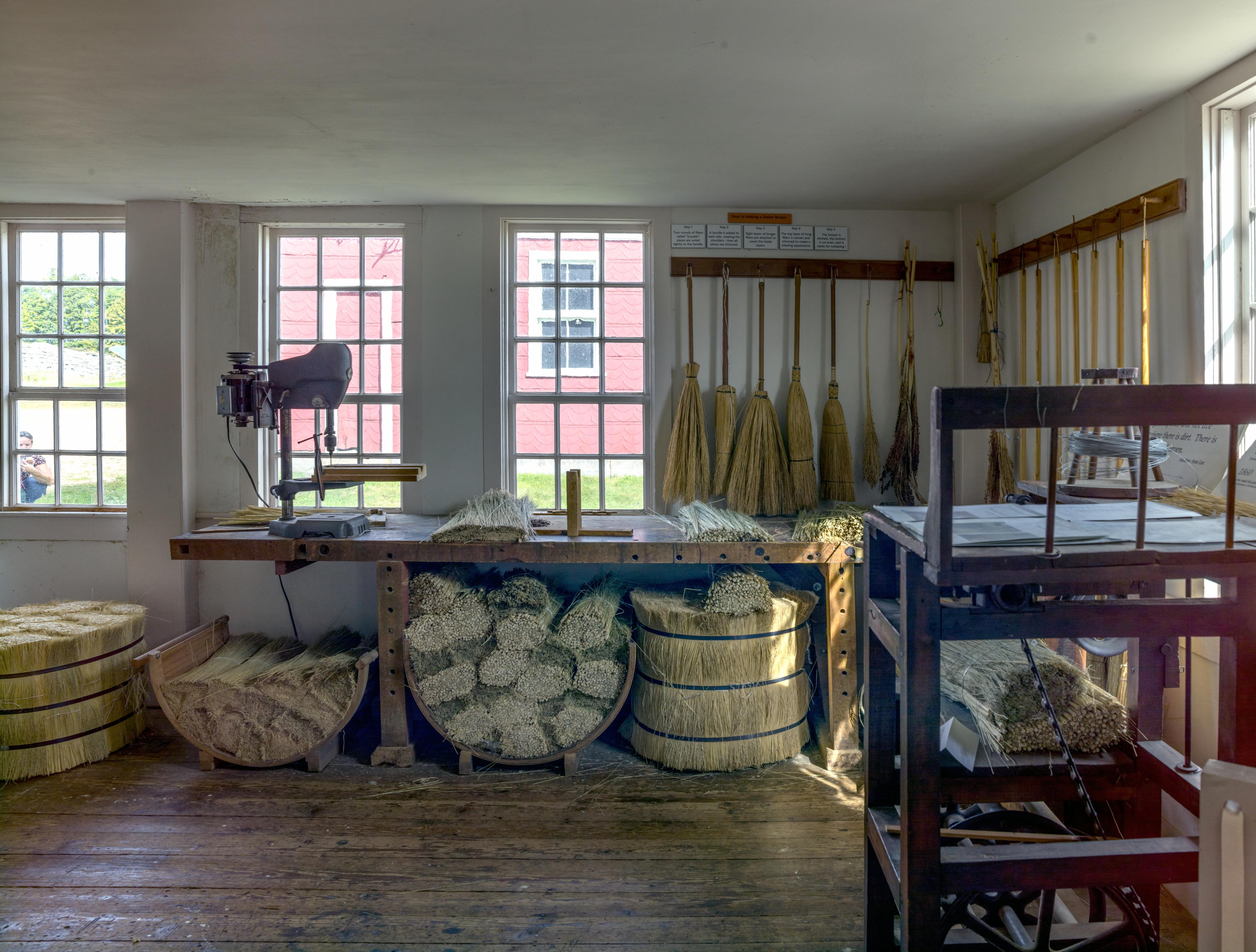 A Shaker workshop, its benches and tools kept in working order